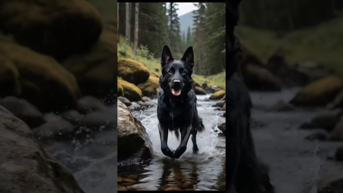 German Shepherd Saves Kitten in Dramatic Forest Rescue! #cats #animals  #dogs