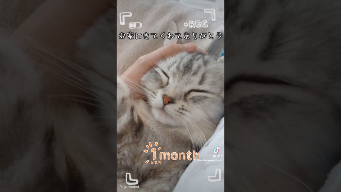お家にきて1ヶ月のもふもふ｜キンカローのルル #cat #猫のいる暮らし #shorts