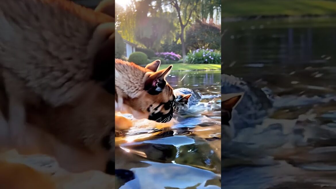 Unlikely Heroes: French Bulldog Saves Drowning Cat!