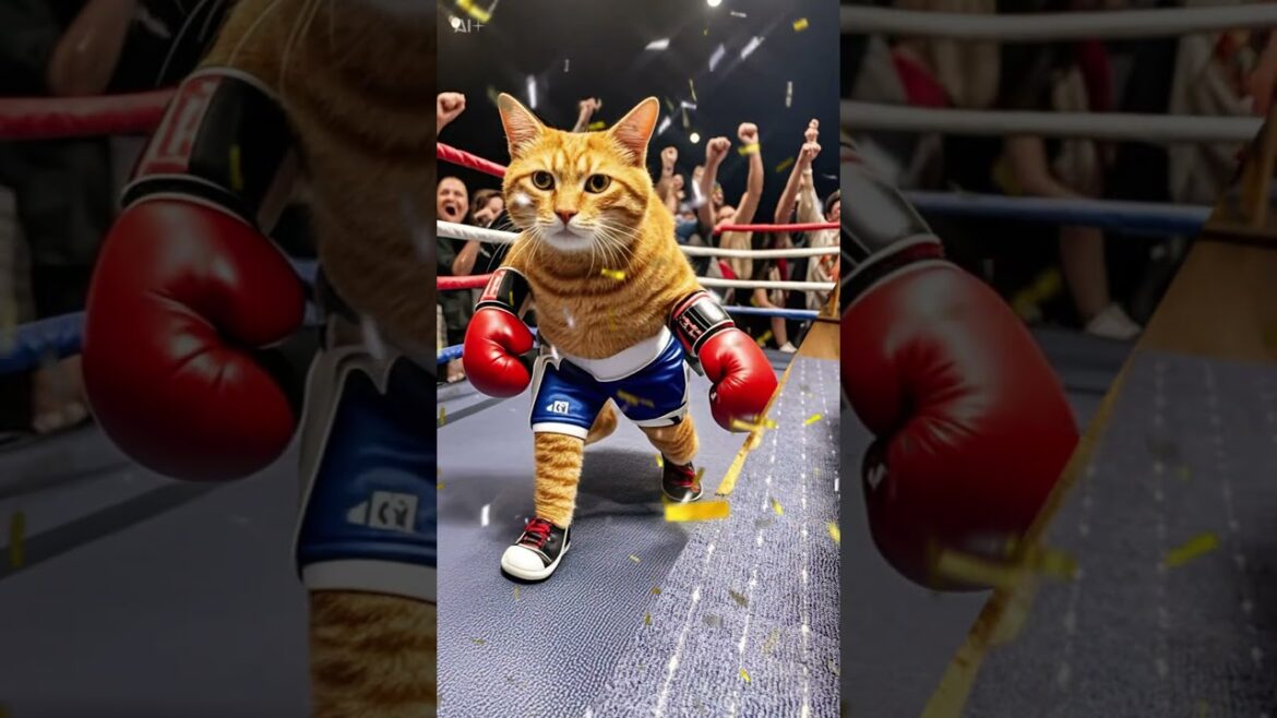 【＃shorts】ボクサータイガ君(ง ˙ω˙)วﾅｸﾞｯﾀﾙﾃﾞ　#capcut #猫動画 #cat #茶トラ #茶トラ猫 #ボクシング #ボクサー