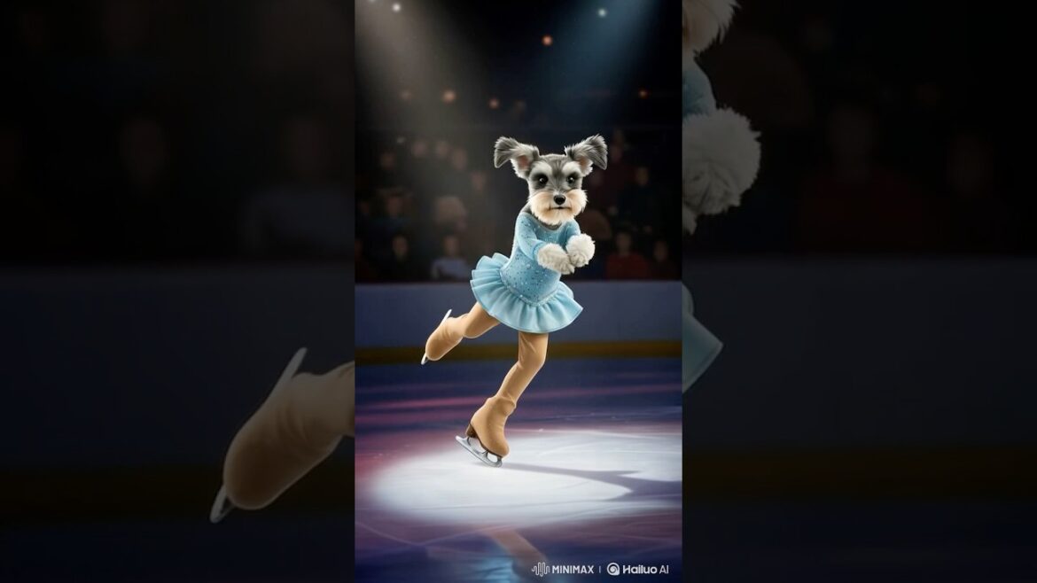 Figure skater miniature schnauzer. フィギュアスケーターのミニチュアシュナウザー#shorts #short #shortsvideo #shortvideo
