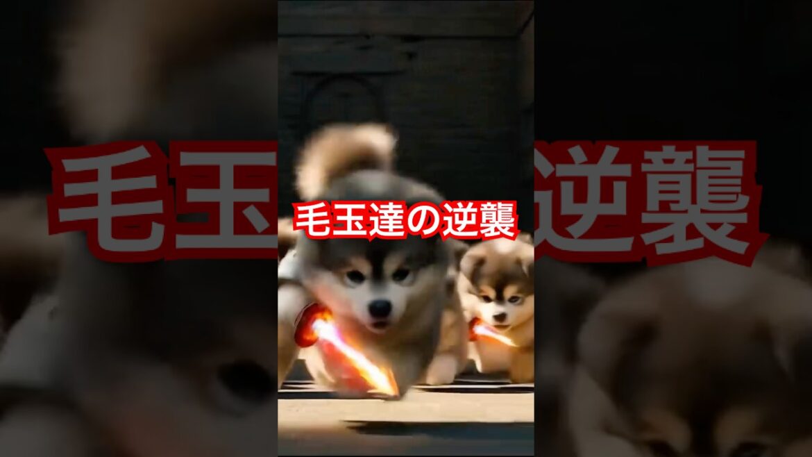 「モフ戦争：火を吹くヤツと毛をまき散らすヤツら」 #犬  #ai  #アラスカンマラミュート  #モフモフ  #ドラゴン