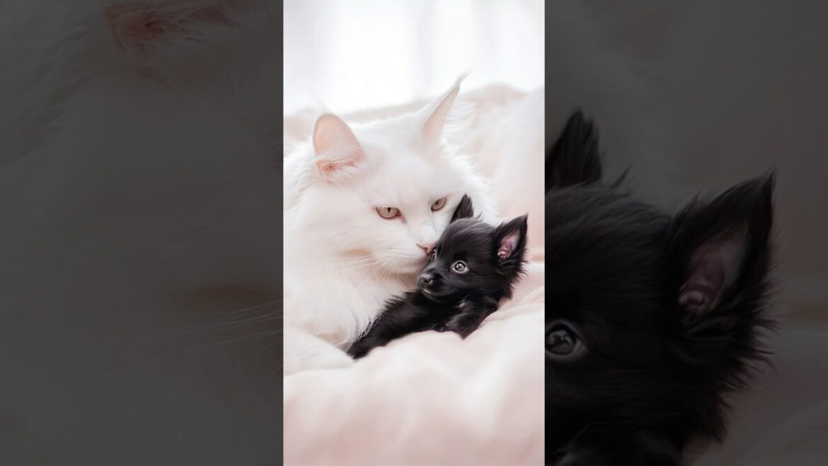 Maine Coon Cat And Puppy Are Best Snuggle Buds Maine Coon Cat And Puppy Are Best Snuggle Buds