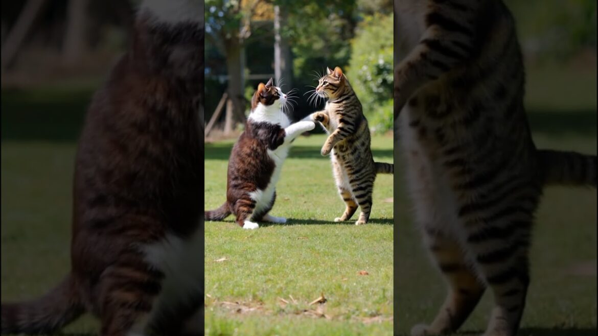 🥊🐾 ROUND 2: Snowshoe vs Tabby REMATCH! 🔔ラウンド2 再戦！ スノーシュー vs タビー リベンジ戦 🔥#shorts #snowshoecat #boxing