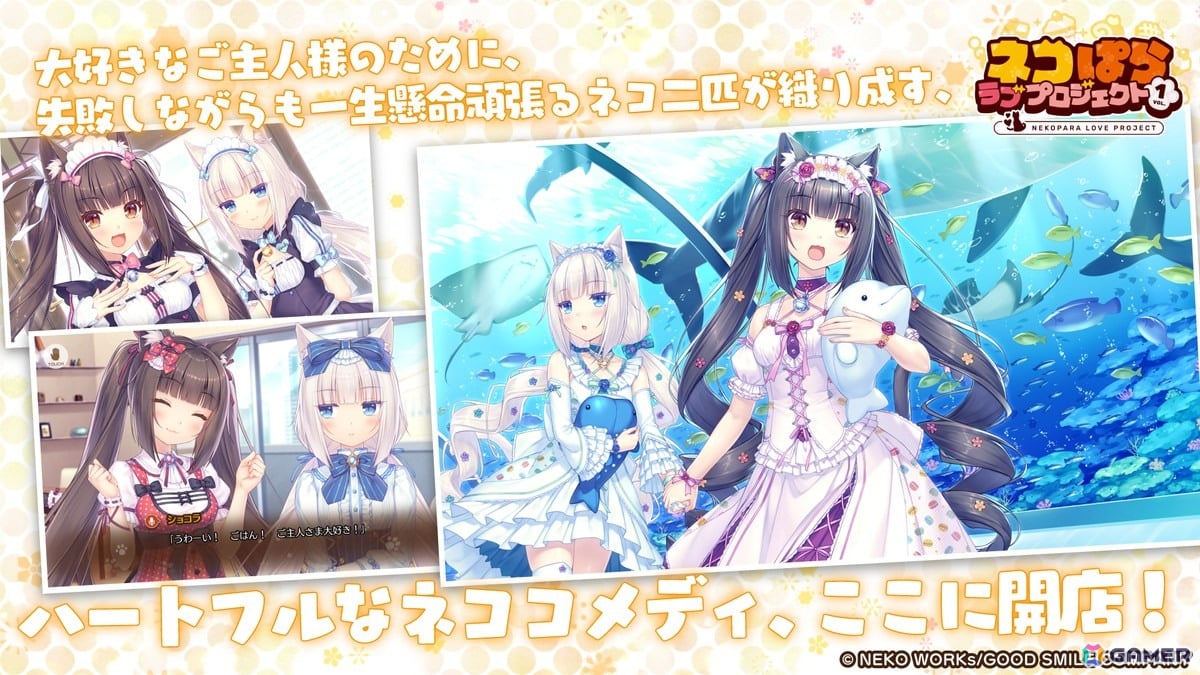 「ネコぱら」シリーズのスマホ版リメイク「ネコぱら ラブプロジェクトVol.1」がリリース！さより氏自らがグラフィックをリファイン、アニメ版声優がボイス新録の画像