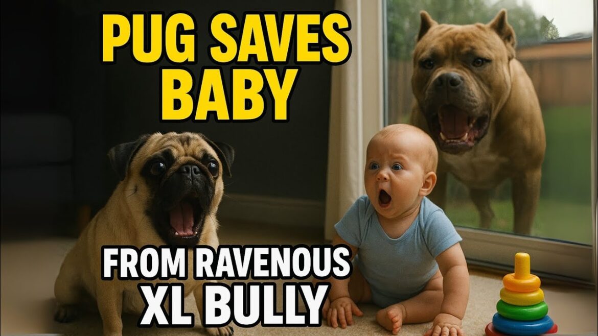 パグはベイビーを破滅から救うが、そこにレイヴナスXLのいじめっ子が現れる