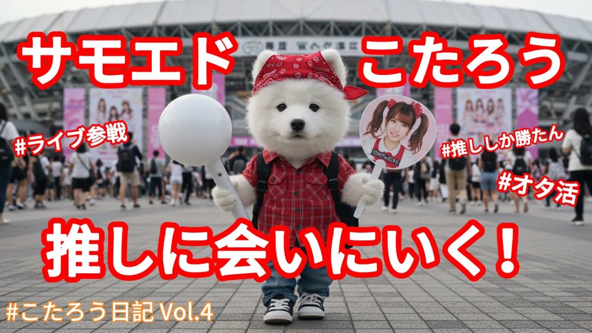 【AIサモエド】ライブの日はルンルン気分🐾❤️サモエドのオタ活Vlog