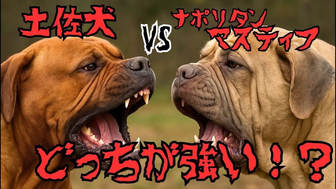 【土佐犬VSナポリタン・マスティフ】どっちが強いのか⁉