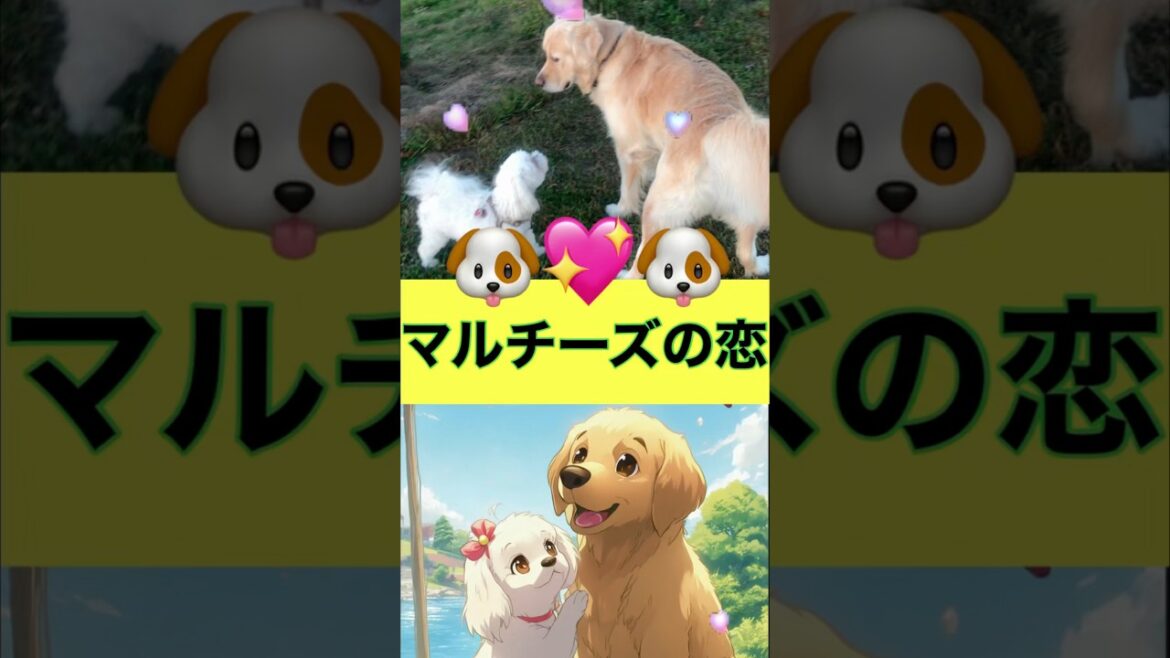 マルチーズの恋🐶❤️ ゴールデンに恋しちゃった瞬間