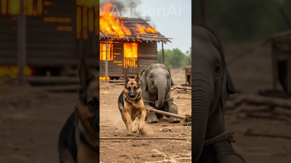 Brave Dog and Woman Save Baby Elephant Before Huge Explosion | Epic Rescue Story