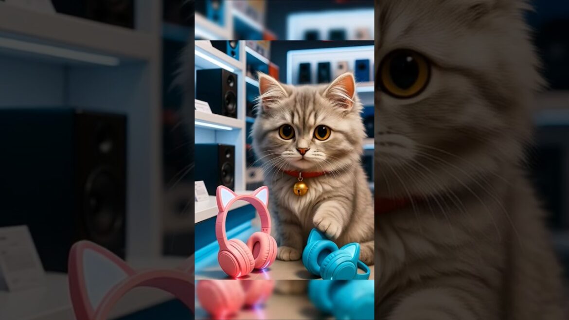 Cute Maine Coon Kitten Buys TWO Cat Ear Headphones 🎧🐱 A Heartwarming Surprise Awaits!