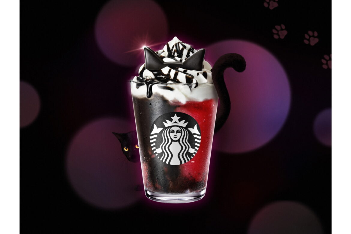 スターバックス、黒猫モチーフの「アサイー ベリー フラペチーノ」発売 「アサイー ベリー ゆず シトラス ＆ ティー」も登場