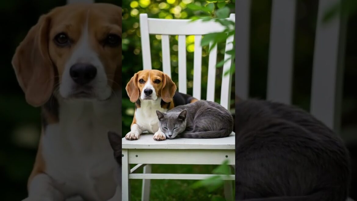 🐶A peaceful rest for dogs and cats 🐱 #cat #reels #dog #dogandcat #shorts #cute
