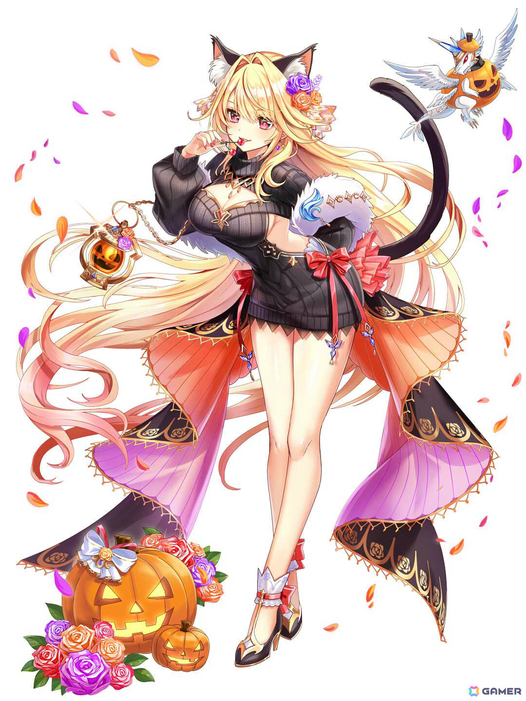 「白猫プロジェクト NEW WORLD'S」ハロウィン衣装のシェヲル（CV：和久井優）、シエラ（CV：雨宮天）がキャラガチャに登場！の画像