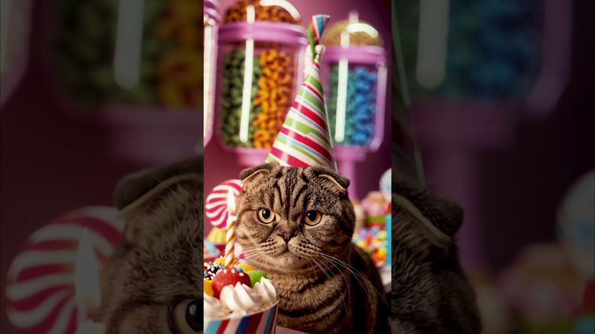 The grumpiest birthday boy in the world! 😠🎂 #cat