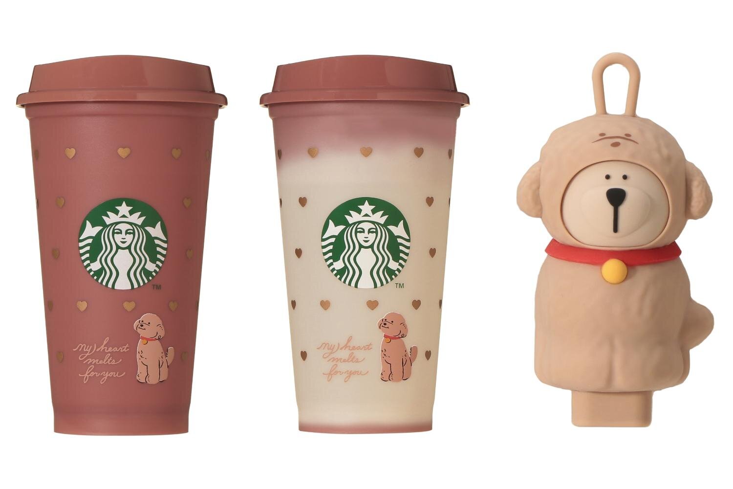 バレンタイン2026カラーチェンジングリユーザブルカップ473ml 750円 バレンタイン2026リユーザブルカップ専用 ドリンクホールキャップベアリスタ 1,400円※リユーザブルカップとのセット価格