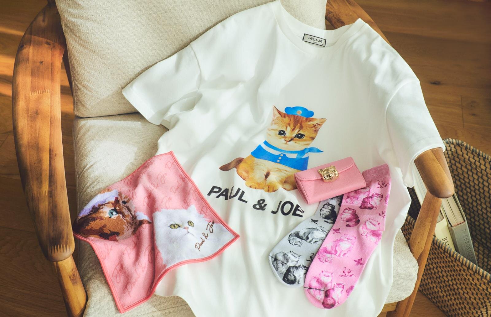 フライトヌネットTシャツ 5,500円※5月中旬より発売、3D キャットフェイス名刺入れ 7,700円※2月下旬より発売、ヌネット＆ジプシーソックス 1,980円、マイクロファイバーハンカチーフ 1,100円