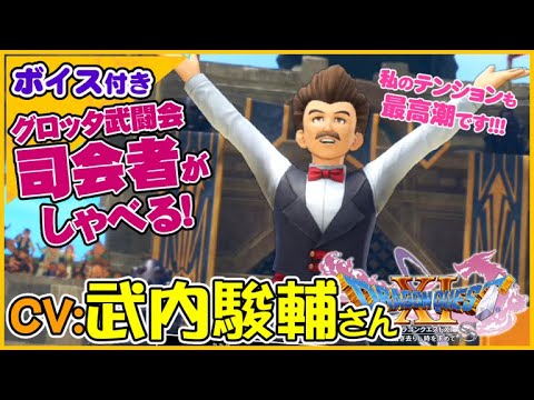 Cv 武内駿輔さん グロッタ武闘会の司会者がしゃべる ドラゴンクエストxi過ぎ去りし時を求めてs スイッチ版ドラクエ11s声優キャラボイス付きイベントムービー Videos Wacoca Japan People Life Style