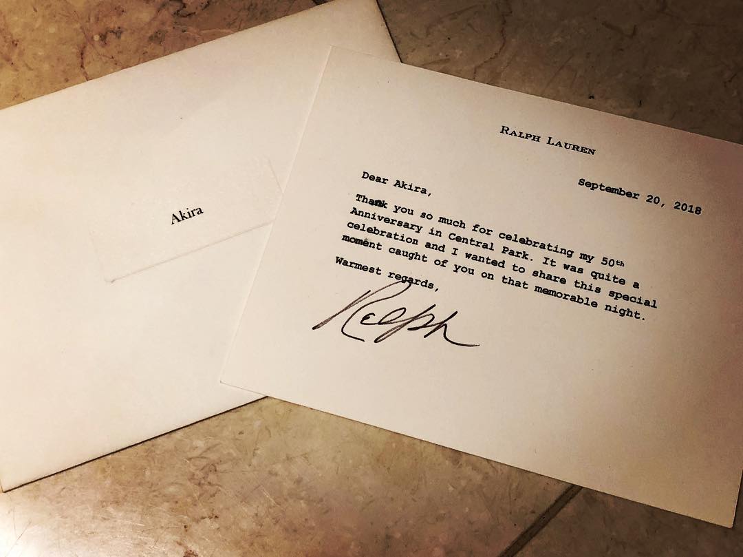 黒沢良平 mr ralph lauren i m truly grateful to you and to all the