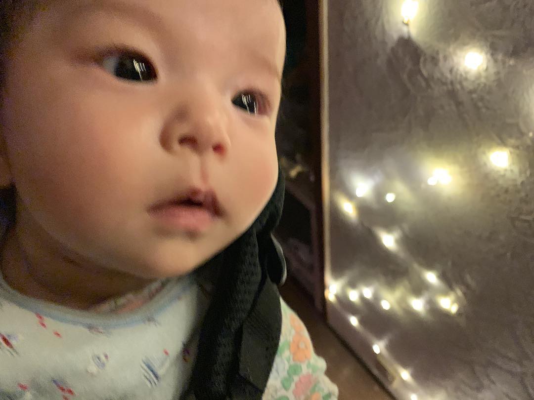 石田剛規 ツリーを興味津々で見るキキ 当たり前だけど 見るもの聞くもの触るものすべて 初めてなんだよなぁと しみじみ Wacoca Japan People Life Style