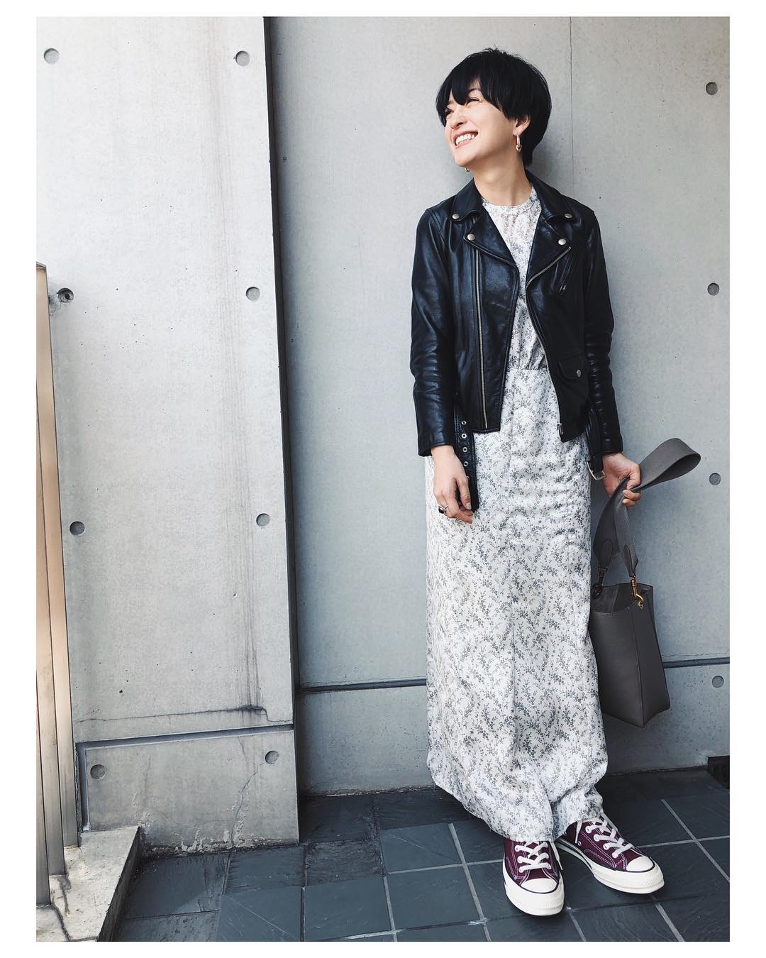 高山都 ワタシ的 黄金コーデ ワンピース レザーライダース コンバース Beautifulpeople Officialsite のライダースは4年目突入 都 Wacoca Japan People Life Style