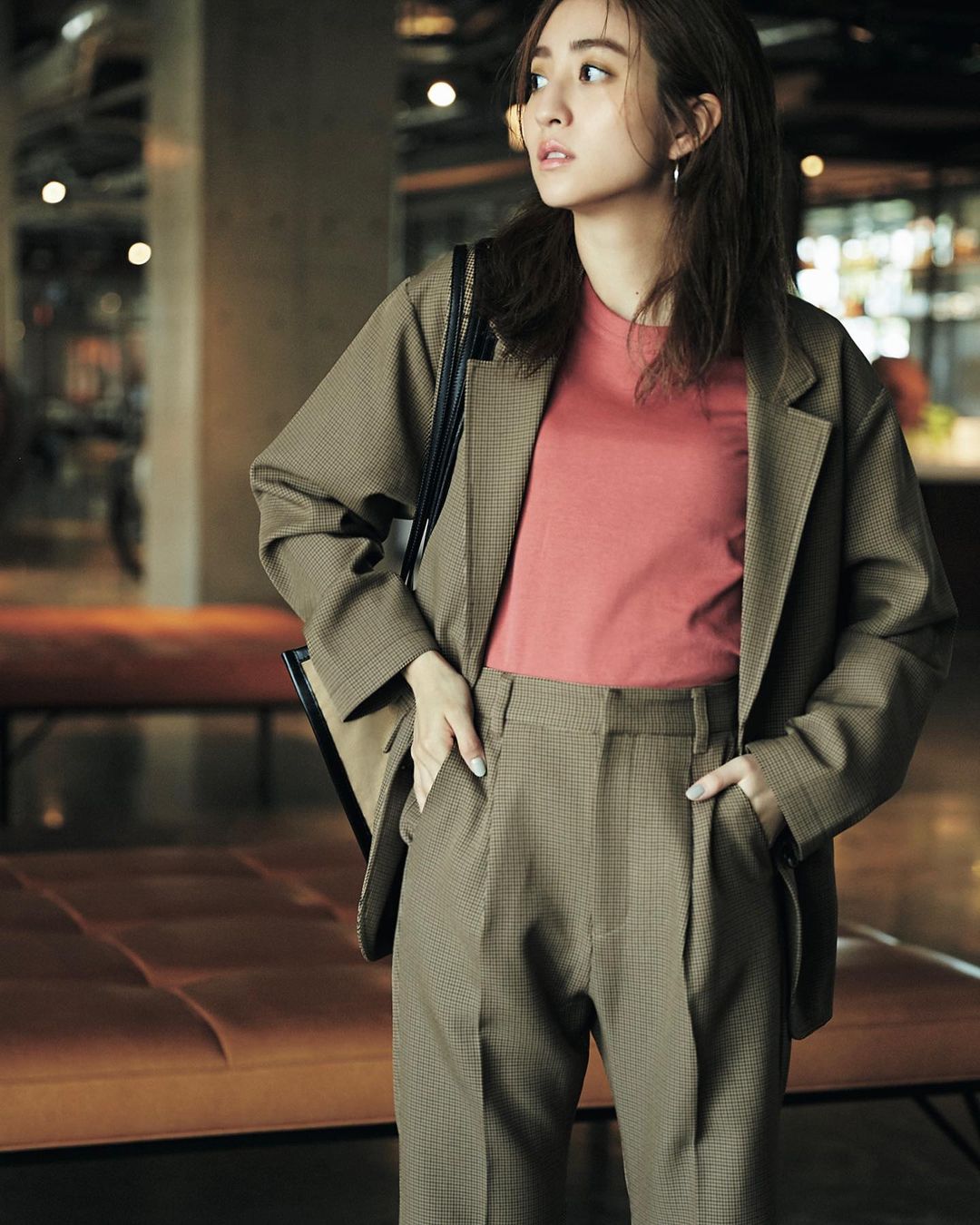 Withmagazine カジュアル派はセットアップにトライしてみませんか プチプラでも高見えのブラウンチェックのジャケパン メンズ風なところも トレンド感があって素敵 11月号では Wacoca Japan People Life Style