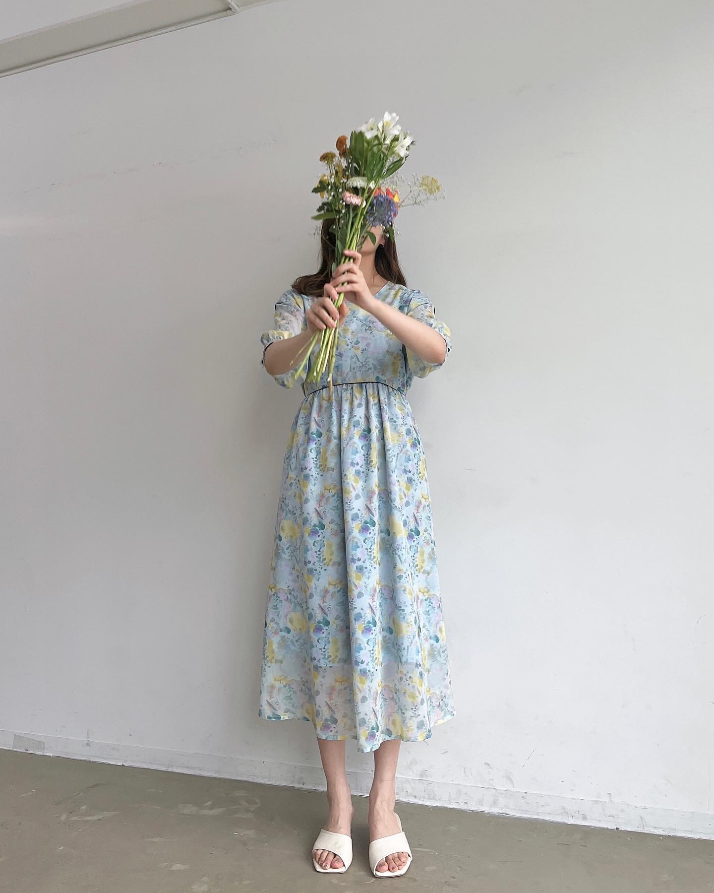 6682円 【限定セール!】 idem watercolor piping onepiece 6682円 【限定セール!】 idem watercolor piping onepiece